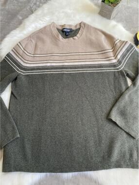Cherokee Striped Crew Neck Sweater Size Small